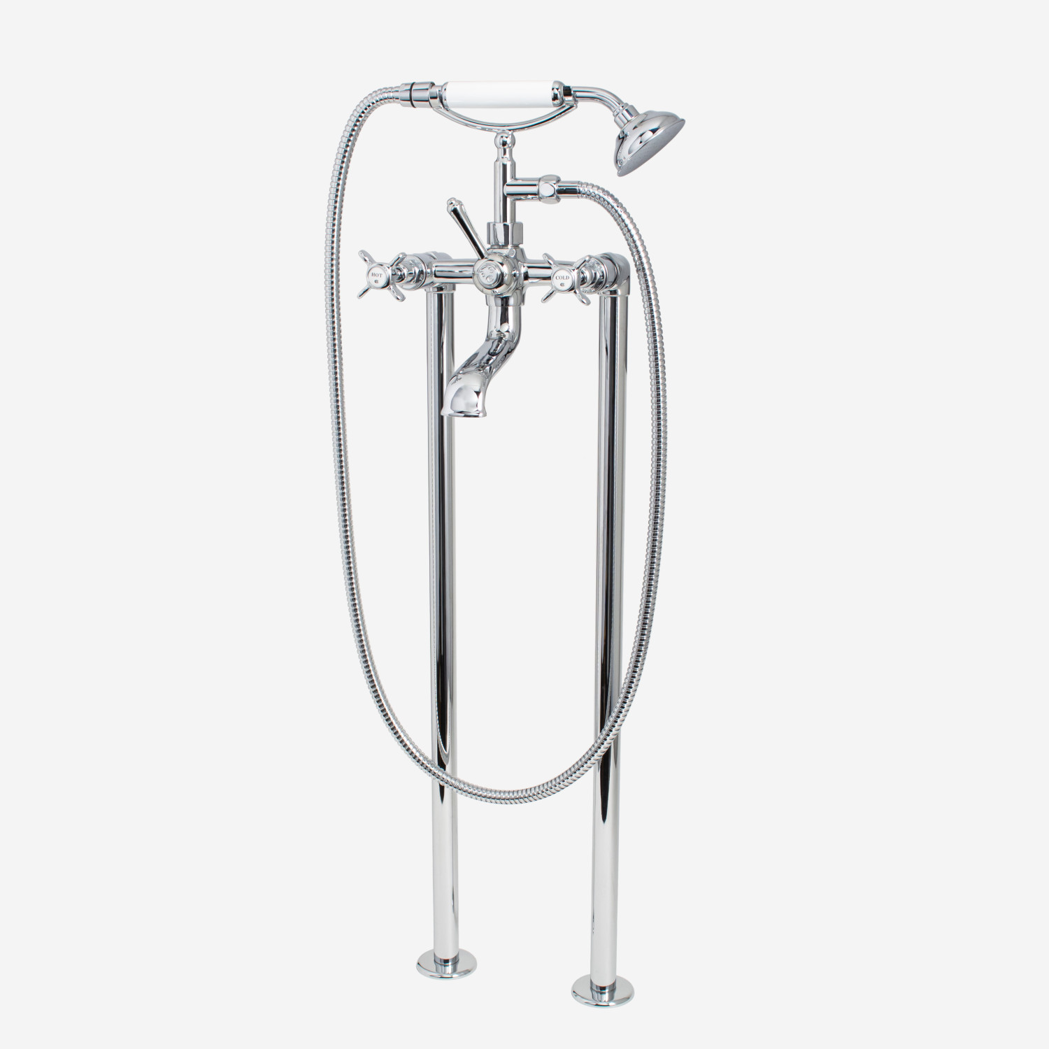 CB | Heritage Cast Bath/Shower Diverter with Cradle & Handshower with ...