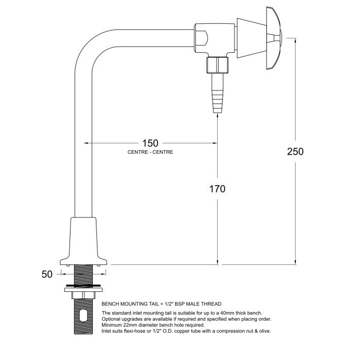 LB3 Line Drawing - Celestial Handle Pictured