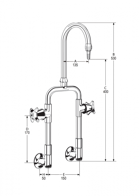 LB38 Line Drawing - Celestial Handles Pictured