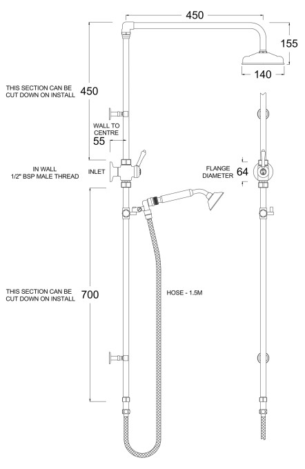 SA9610 Line Drawing