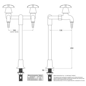 LB6 Line Drawing - Celestial Handles Pictured