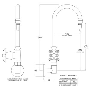 LB16 Line Drawing - Celestial Handle Pictured