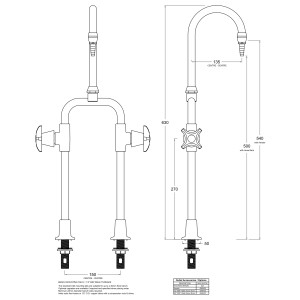 LB32 Line Drawing - Celestial Handles Pictured