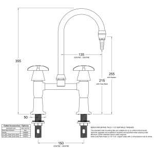 LB35 Line Drawing - Celestial Handles Pictured