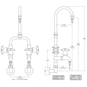 LB37 Line Drawing - Celestial Handles Pictured