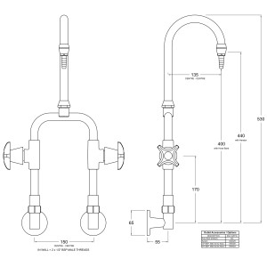 LB38 Line Drawing - Celestial Handles Pictured
