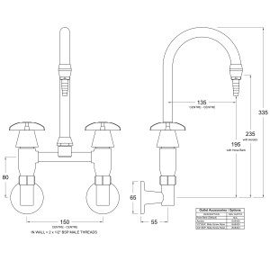 LB40 Line Drawing - Celestial Handles Pictured