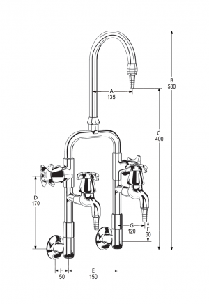 LB37 Line Drawing - Celestial Handles Pictured