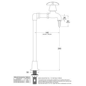 LB4 Line Drawing - Celestial Handle Pictured