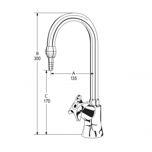 LB12R Line Drawing - Celestial Handle Pictured