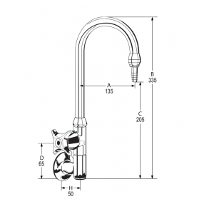 LB16 Line Drawing - Celestial Handle Pictured