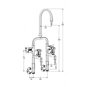 LB37 Line Drawing - Celestial Handles Pictured