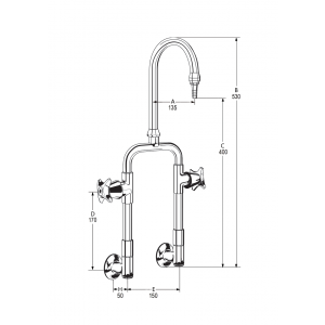 LB38 Line Drawing - Celestial Handles Pictured