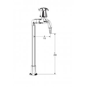 LB4 Line Drawing - Celestial Handle Pictured