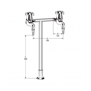 LB6 Line Drawing - Celestial Handles Pictured