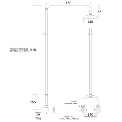 BA9599 Line Drawing