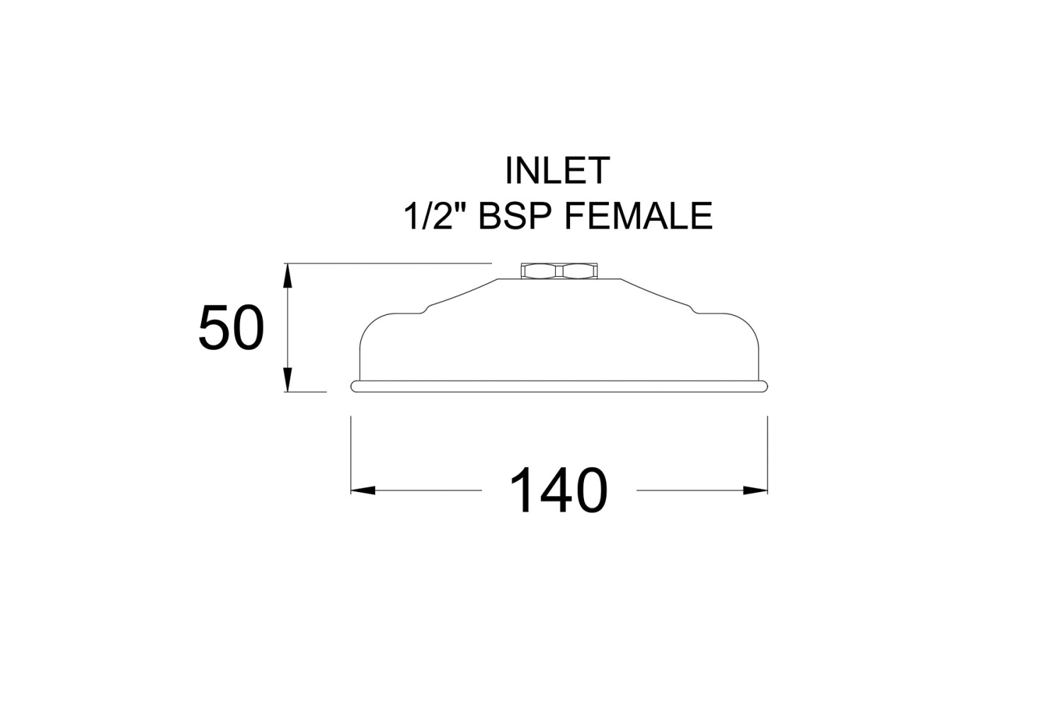 CB | 140mm Overhead Shower Rose Only - Shower Roses - View Spare Parts ...