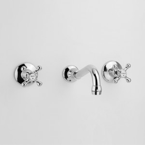 Olde Adelaide Bath Set with Aerated Outlet & Roulette Handles