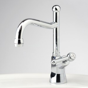 Olde Adelaide Drinking Water Pillar Tap with Swivel Outlet and Roulette Lever Handle