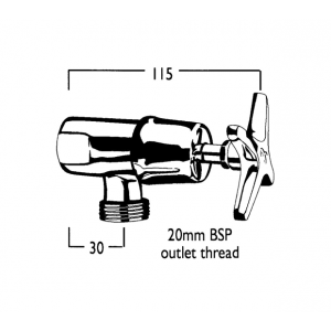 CB Ideal Seaview Washing Machine Cock without Cover Plate