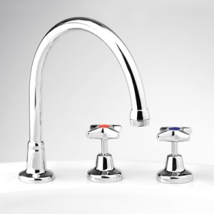 Bellevue Hostess Sink Set with Swivel Gooseneck Outlet