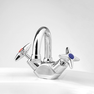 Bellevue Basin Duo Mixer with Swivel Gooseneck Outlet