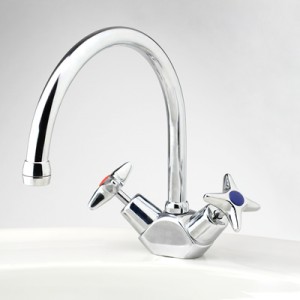 Bellevue Sink Duo Mixer with Swivel Gooseneck Outlet