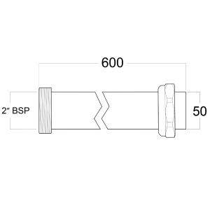 50 CTS x 600mm Trap Extension