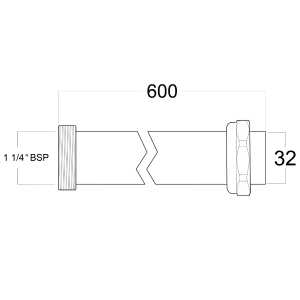 32 CTS x 600mm Trap Extension