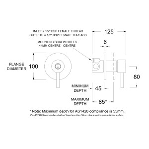 Torrens Modern Standalone In Wall Diverter