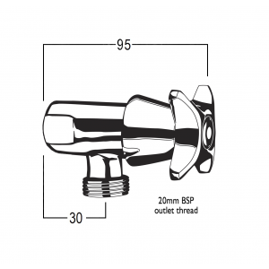 Celestial Washing Machine Cock without Cover Plate