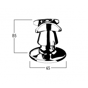 Celestial Wall Top Assembly with Spindle Extended by 15mm