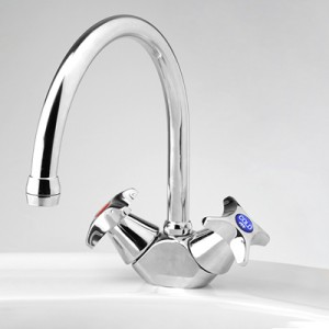 Celestial Sink Duo Mixer with Swivel Gooseneck Outlet