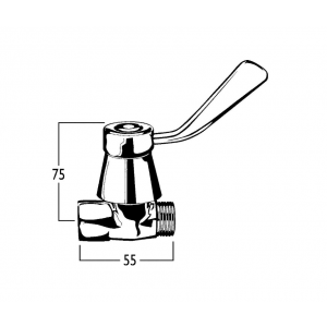 Celestial Lever Male & Female Stopcock 15 BSP