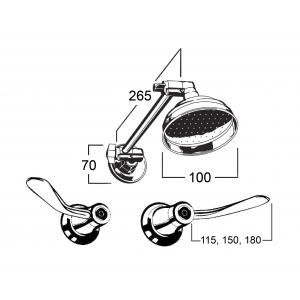 Celestial Lever Adjustable Shower Set