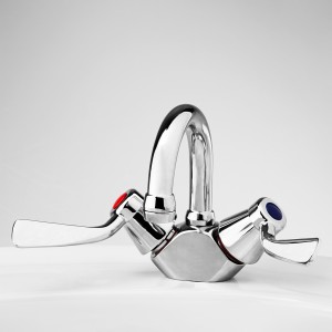 Celestial Lever Basin Duo Mixer with Swivel Gooseneck Outlet