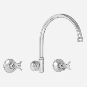 Heritage Wall Sink Set with Gooseneck Outlet