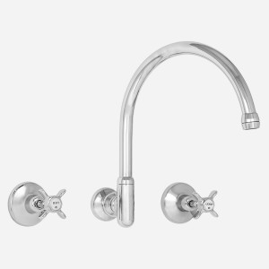 Heritage Wall Sink Set with Gooseneck Spa/Bath Filler