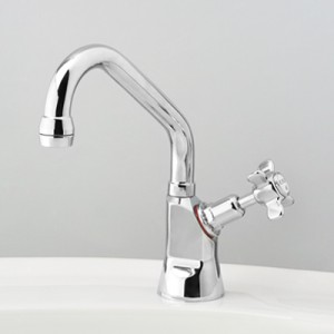 Heritage Drinking Water Pillar Tap with Swivel Upswept Outlet