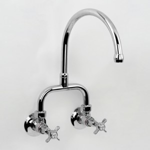 Heritage Exposed Wall Sink Set with Gooseneck Outlet