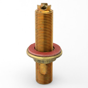1/2" BSP Hob Outlet Tail Thread with Locknut & Fibre Washer [Raw Brass]