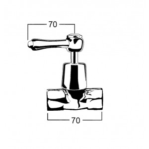 Roulette Lever Female & Female Stopcock 15 BSP