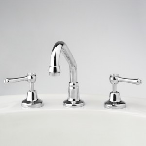 Roulette Lever Basin Set with Swivel Upswept Outlet