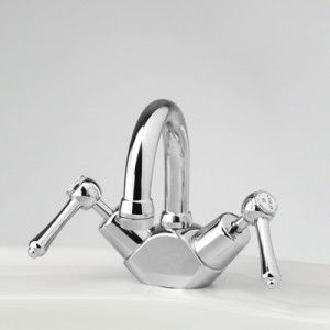 Roulette Lever Basin Duo Mixer with Swivel Gooseneck Outlet
