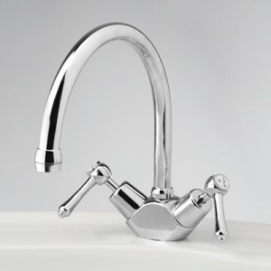 Roulette Lever Sink Duo Mixer with Swivel Gooseneck Outlet