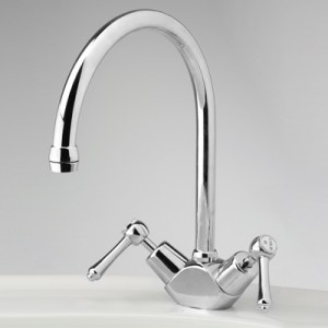 Roulette Lever Sink Duo Mixer with Swivel Hi-Rise Gooseneck Outlet