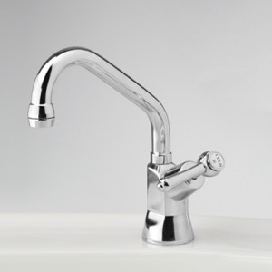 Roulette Lever Drinking Water Pillar Tap with Swivel Upswept Outlet