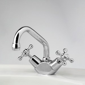 Roulette Basin Duo Mixer with Swivel Upswept Outlet