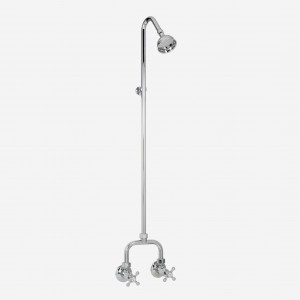 Roulette Alcove Shower Set with Gooseneck Riser