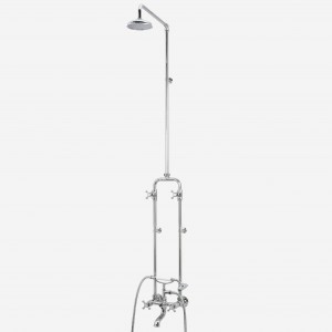 Roulette Combination Diverter & Exposed Shower with Fixed Arm & 140mm Shower Rose & Handshower